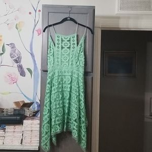 NWOT FP Mint Strappy Hankerchief Dress